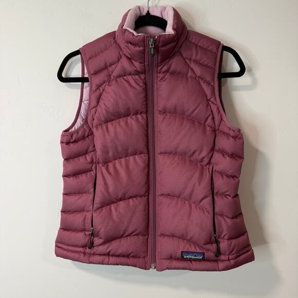 Patagonia Women's Down Vest Puffer Full Zip Pink Small - Picture 1 of 9